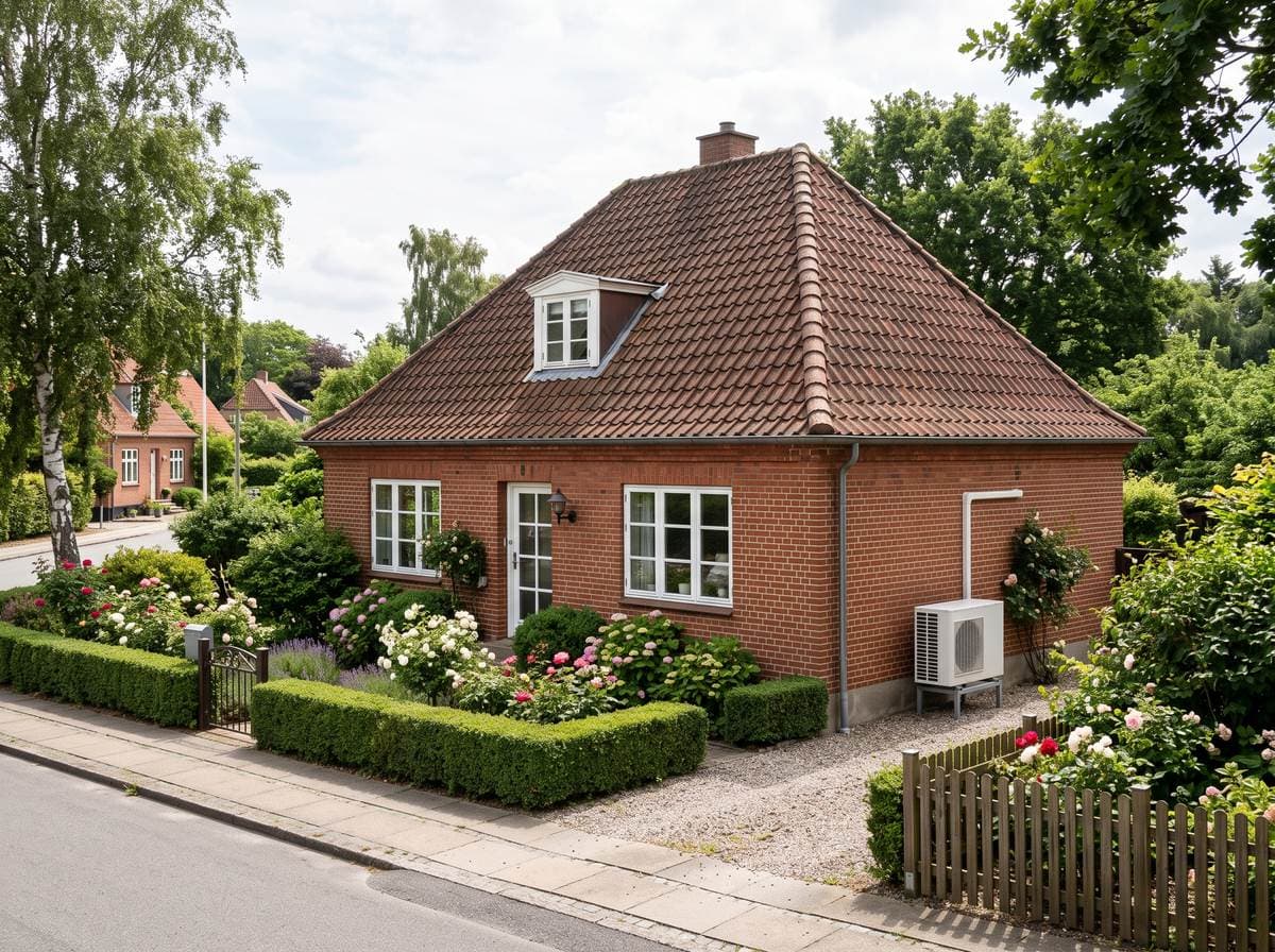 Luft til luft varmepumpe monteret på hus — Tikøb, Nordsjælland