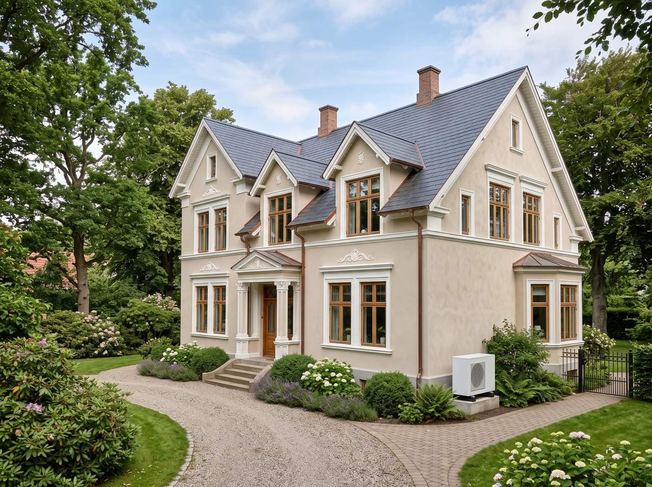 Luft til luft varmepumpe monteret på hus — Melby, Nordsjælland